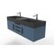 Castello Usa Amazon 60" Wall Mounted Blue Vanity With Black Top And Black Handles CB-MC-60BLU-BL-2056-BL - alternate 7
